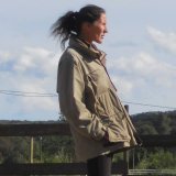 Nathalie Nicolle donnant un cours aux Écuries du Mas à Lançon de Provence